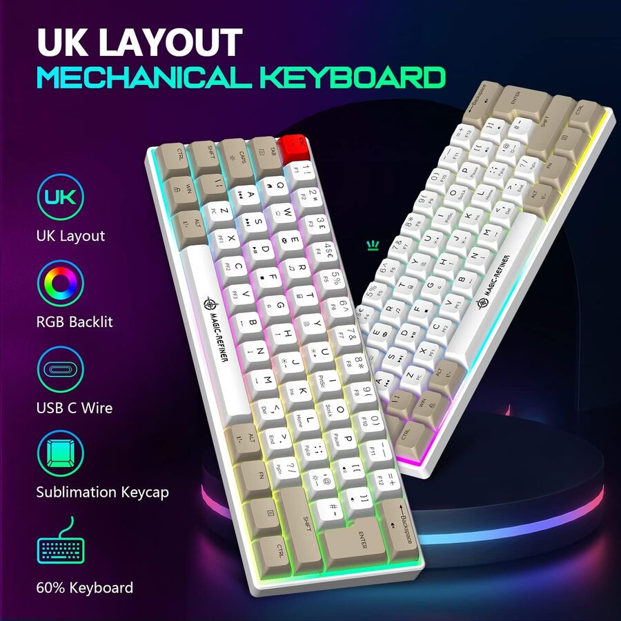 MAGIC-REFINER MK21 60% Percent Mechanical Keyboard