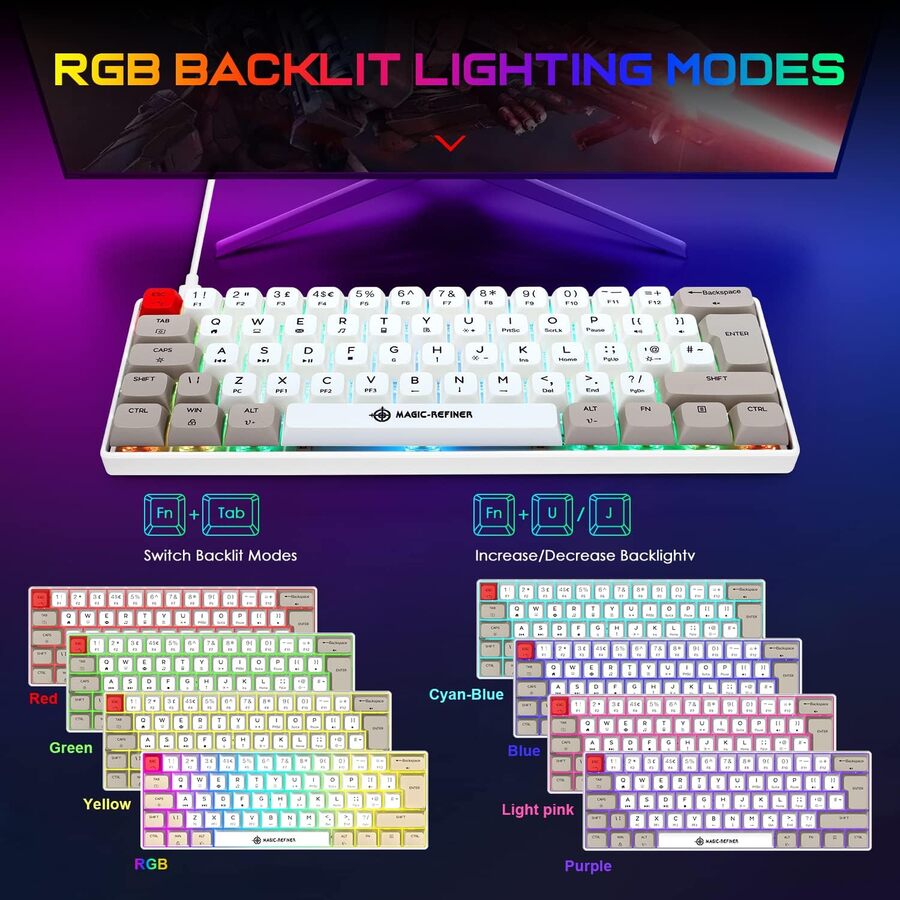 MAGIC-REFINER MK21 60% Percent Mechanical Keyboard