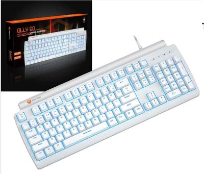 Meetion MT-MK600MX Blue Switches Mechanical White Gaming Keyboard