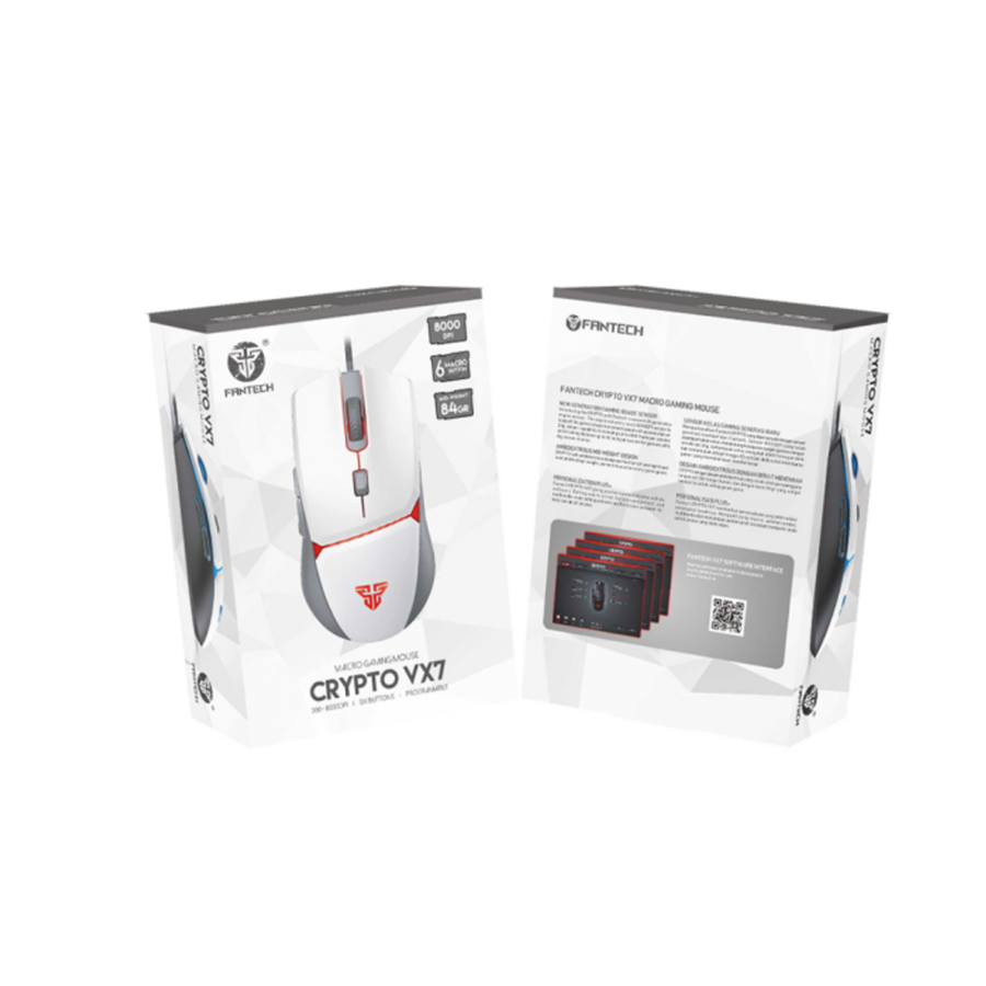 MOUSE FANTECH VX7 CRYOTO WHITE