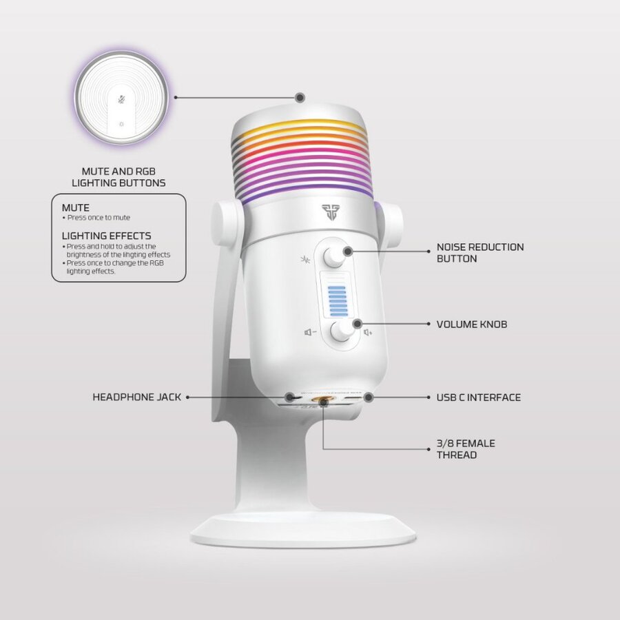 MIC FANTECH LEVIOSA MAX MCX03 WHITE