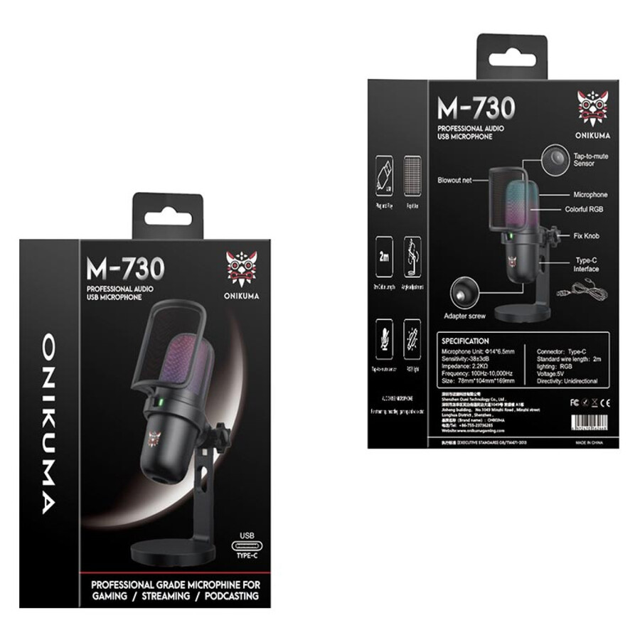 ONIKUMA M730 USB Microphone RGB